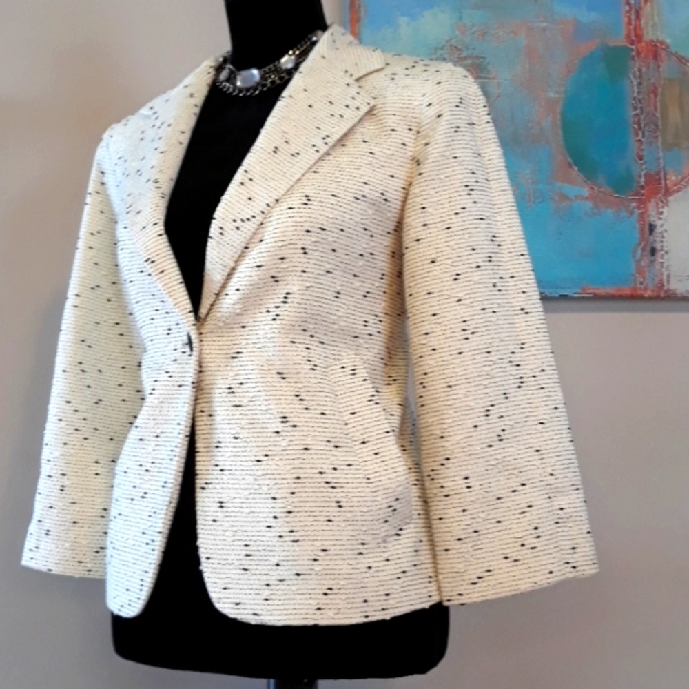 Talbots/ Woven/ Single Button Front Blazer - Picture 3 of 13